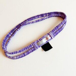 Zella Girl "Double the Fun" Purple Patterned Double Headband